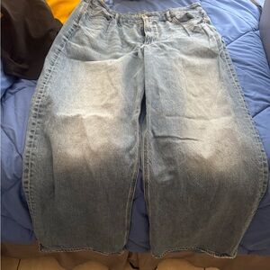 American Eagle Outfitters Light Blue Wide Leg Jeans